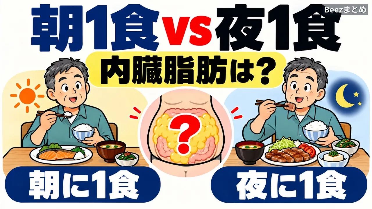 朝1食と夜1食、内臓脂肪が減りやすいのは結局どっち？体の条件と続けやすさで考える