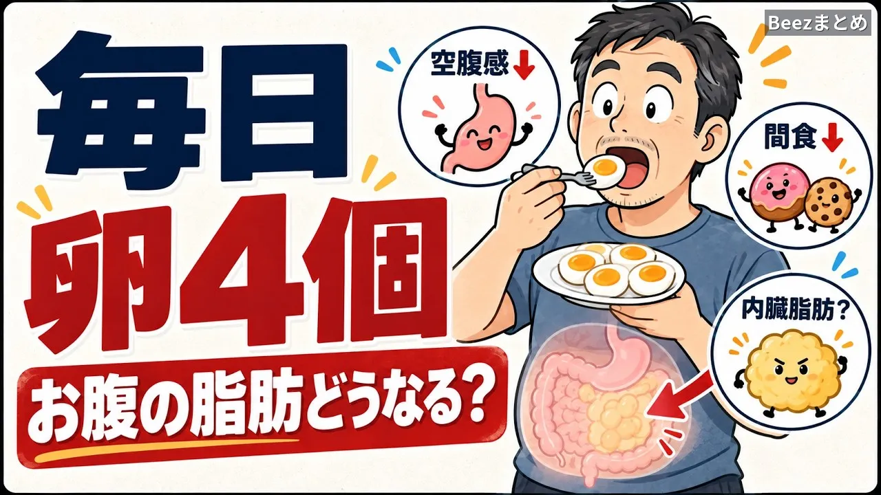 毎日卵を4個食べるとお腹の脂肪は減る？ 数字より先に知っておきたい朝の変化