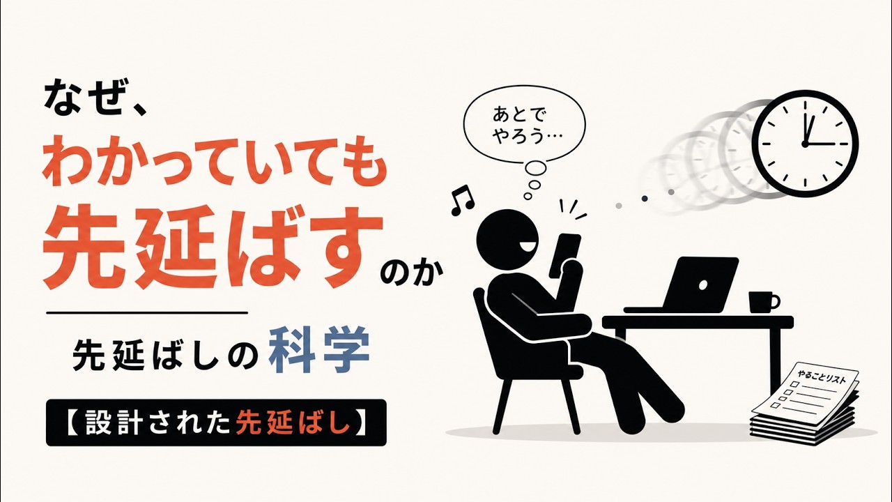 先延ばしは意思の弱さではない。脳が未来を値引きする仕組みと不安の話
