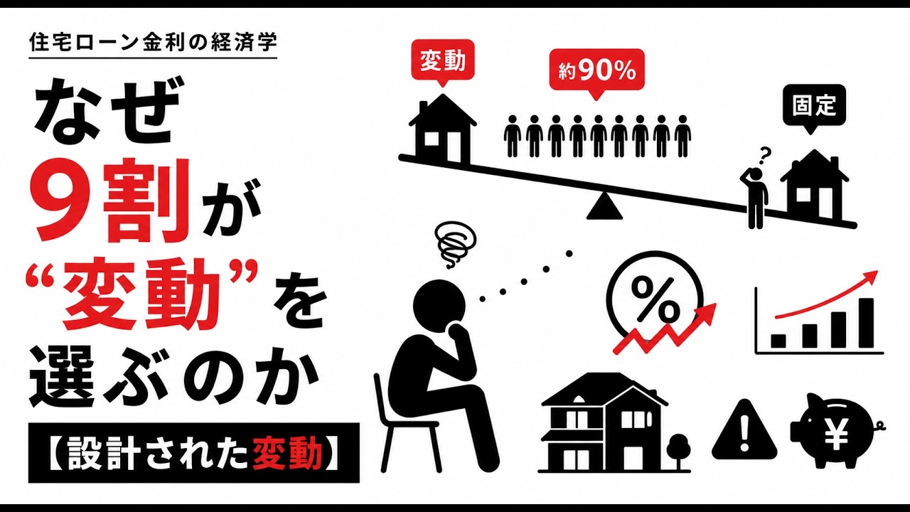 住宅ローンで9割が変動金利を選ぶ理由——「安さ」の裏で誰がリスクを引き受けるのか