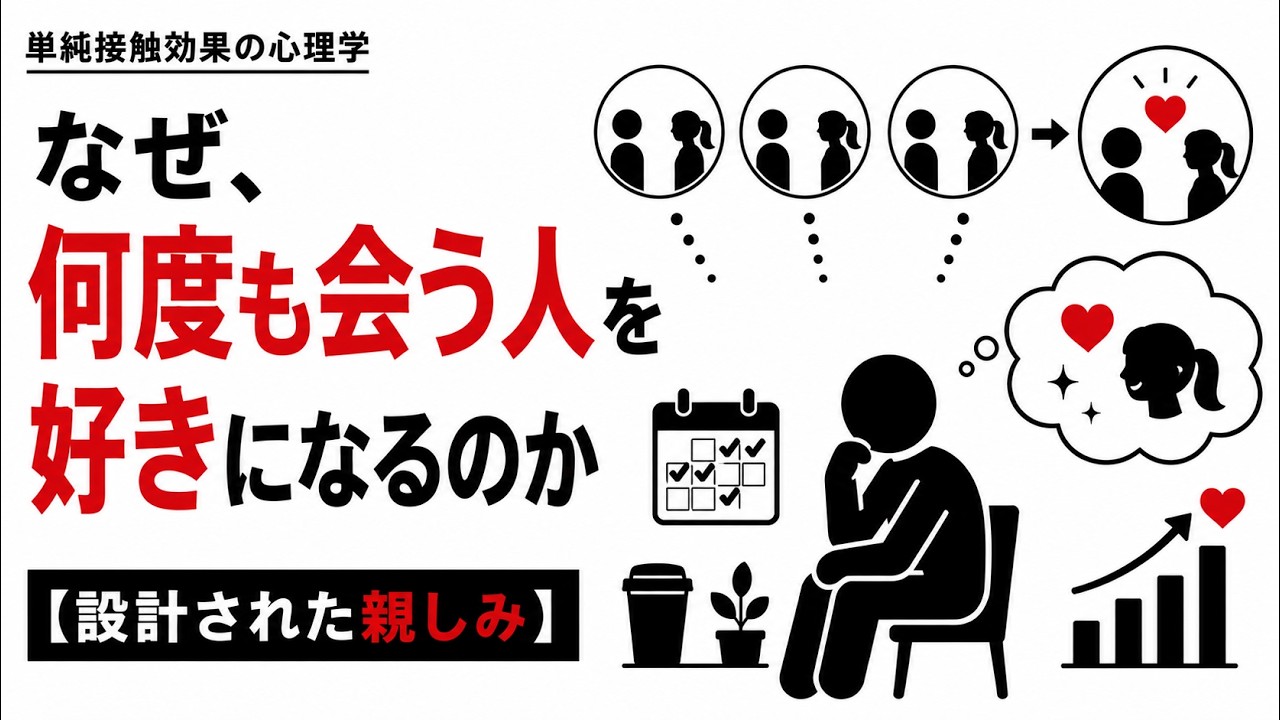 毎日顔を合わせるだけの人が気になる理由——単純接触効果が生む「好き」の入り口