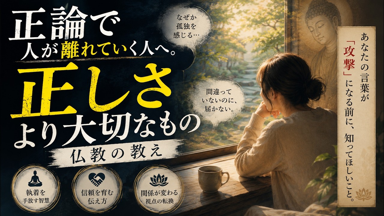 「正しいのに、なぜか人が離れる」と感じるあなたへ。人間関係を柔らかくする仏教の視点