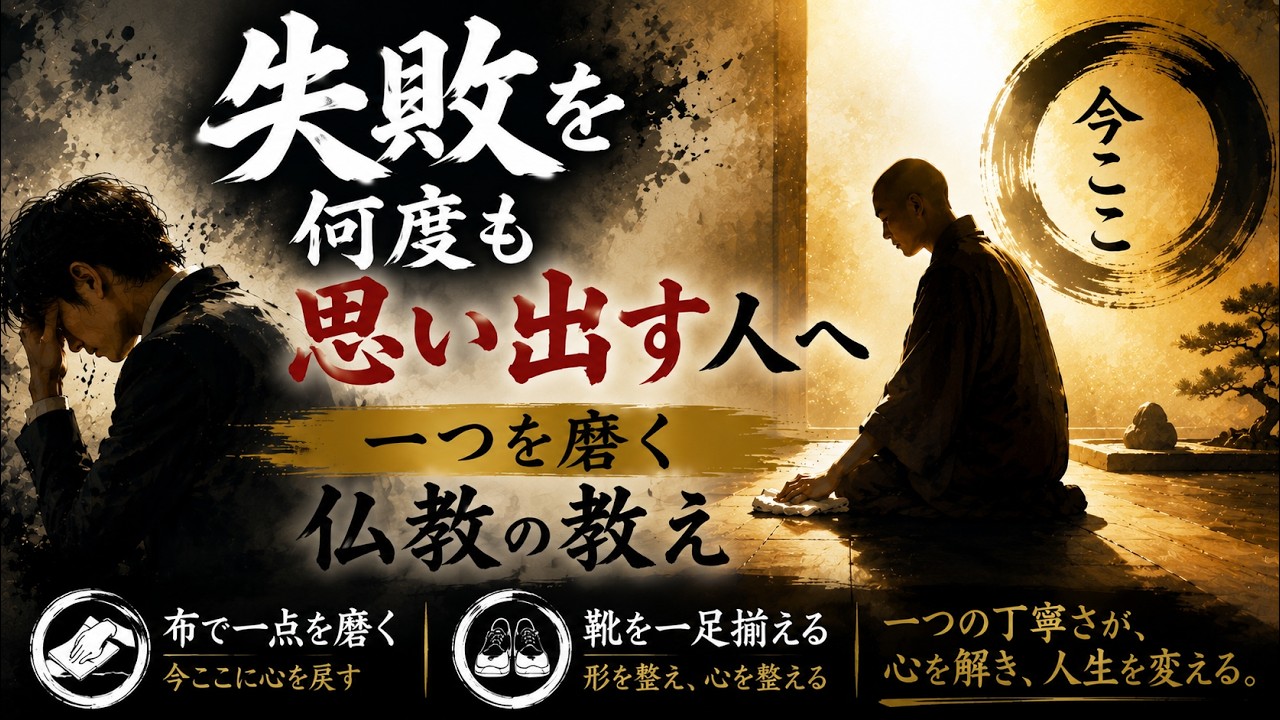 「また失敗した」と自分を責め続けてしまうあなたへ。心を今に戻す仏教の考え方
