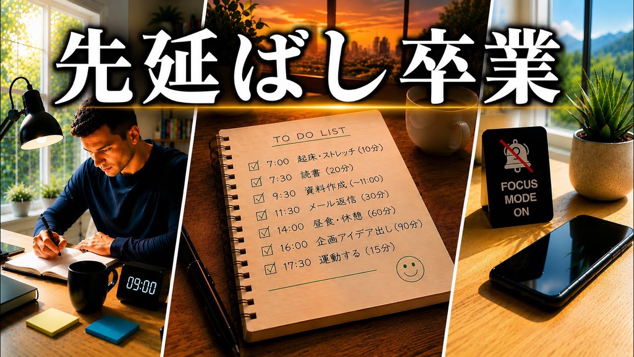 先延ばし解消！習慣で継続しメンタル安定