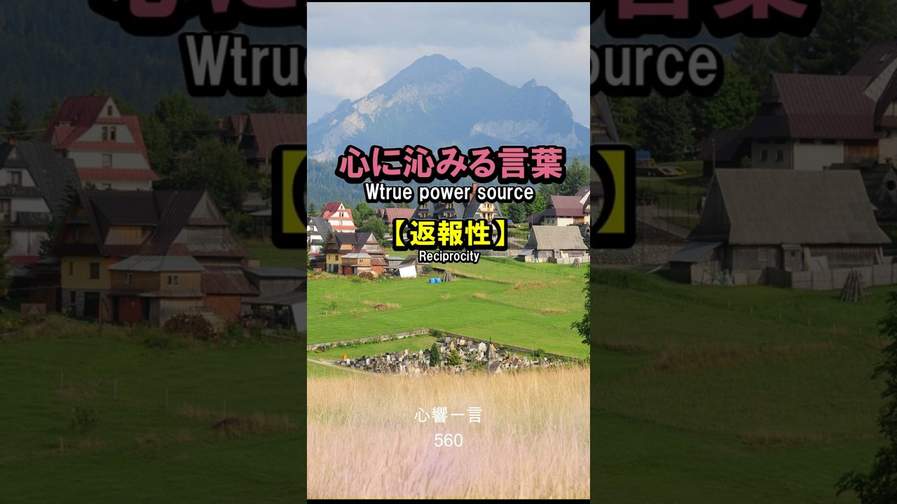【名言】返報性の法則——あなたが巻いた親切の種は、必ず花となって返ってくる