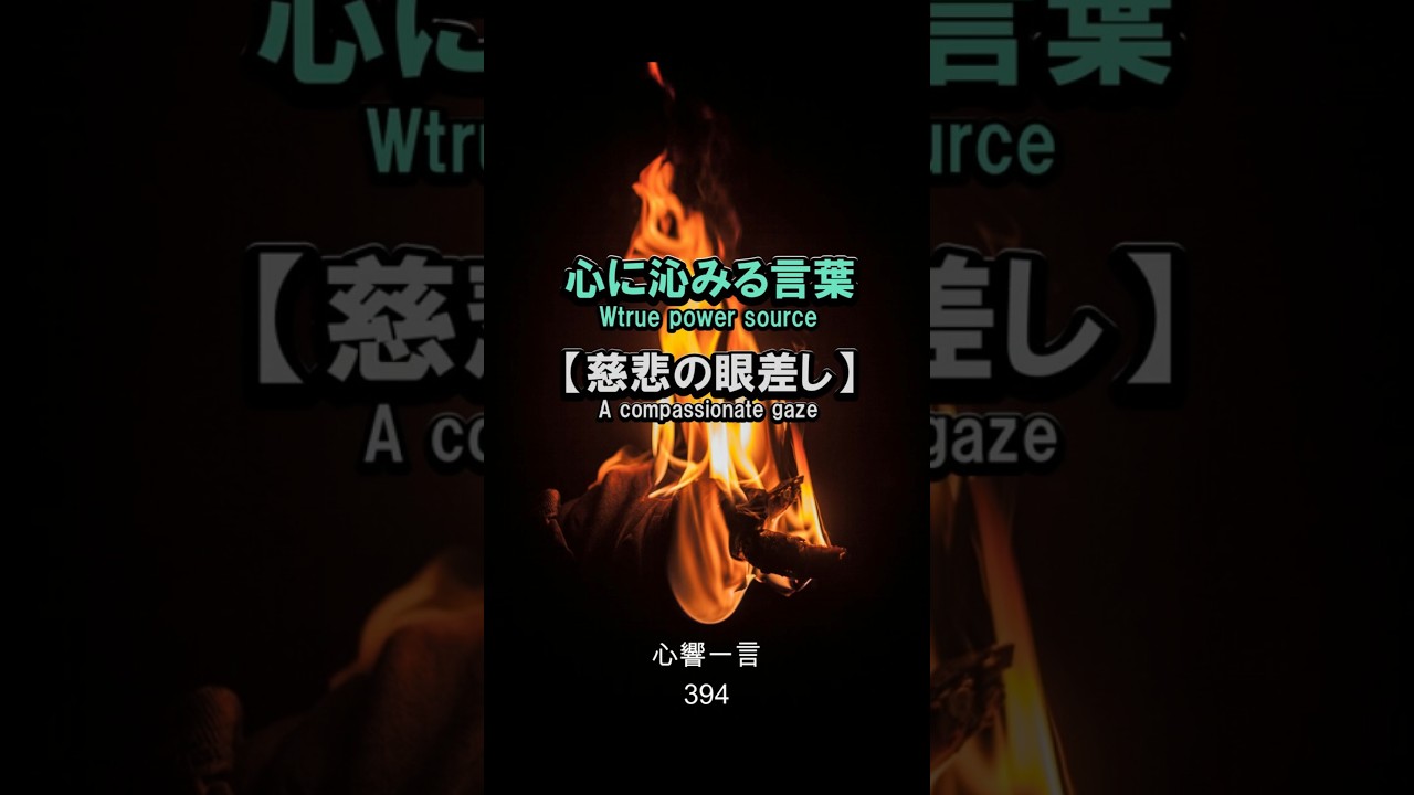 【名言】慈悲のまなざし——相手の背景に思いを馳せるとき、争いの火種は静かに消える