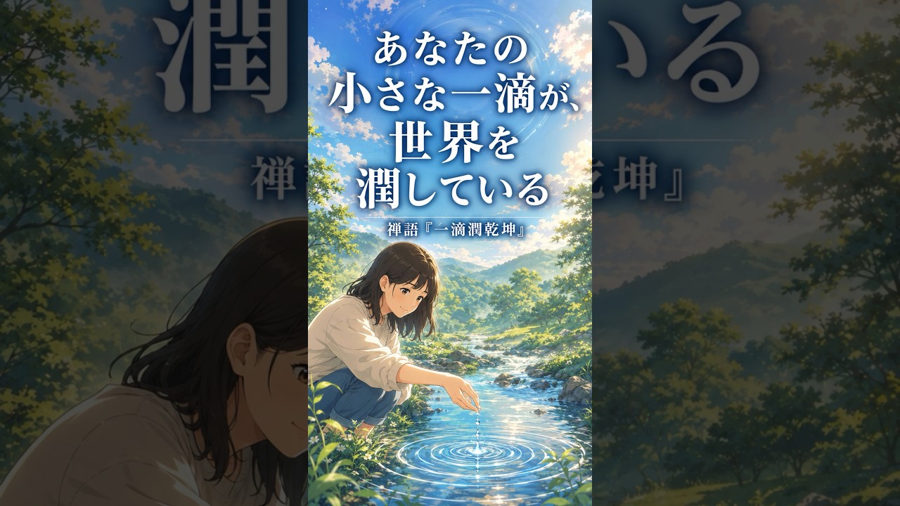一滴潤乾坤──小さな一滴が世界を潤すとき