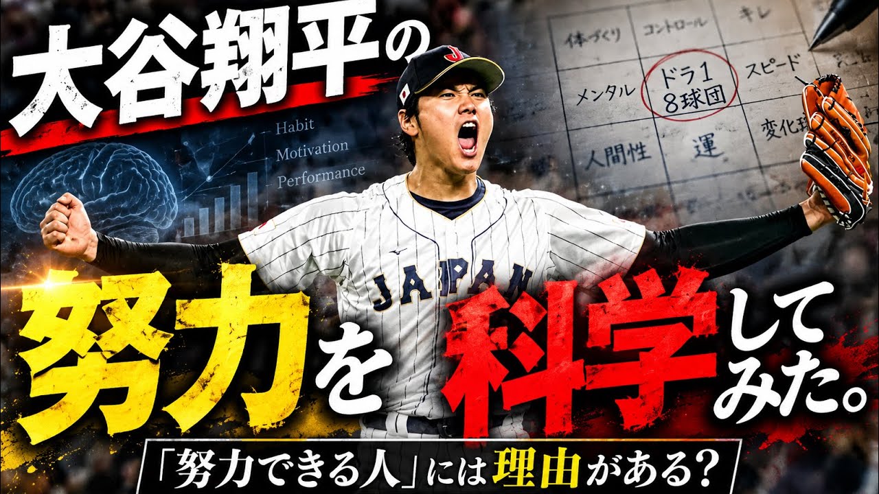 「大谷翔平の目標達成シート」に学ぶ、努力を継続させる3つの科学的ステップ