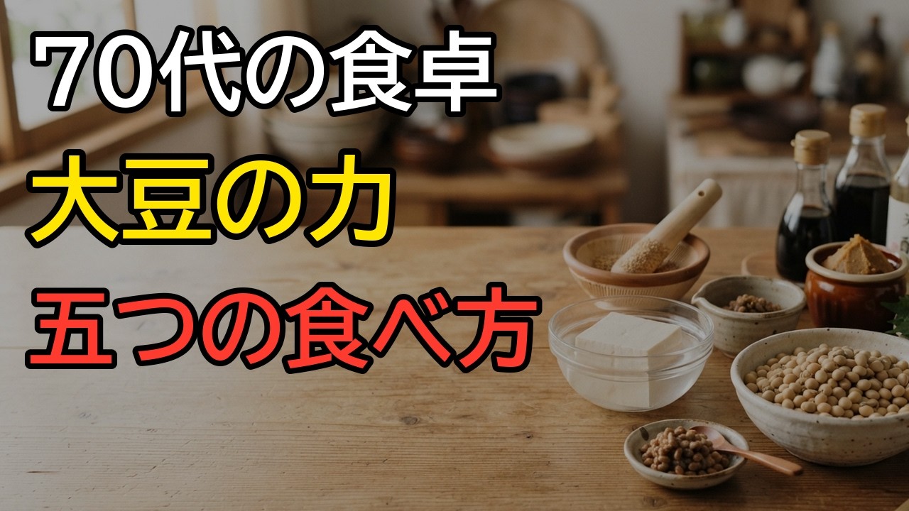 70代の筋肉と骨を守る大豆の食べ方｜今日から台所でできる5つの工夫