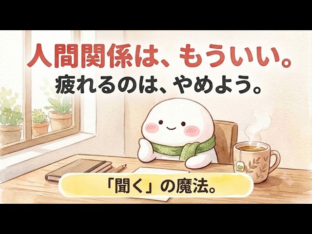 聞き上手な人が「しない」こと——会話の疲れを手放す小さな余白