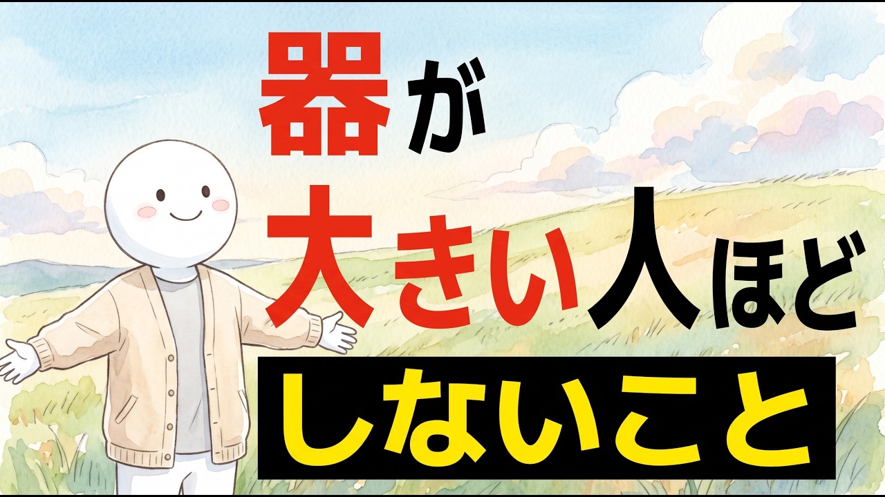 「器が大きい人」に共通する「しない」習慣——決めつけない、押し付けない、人を下げない