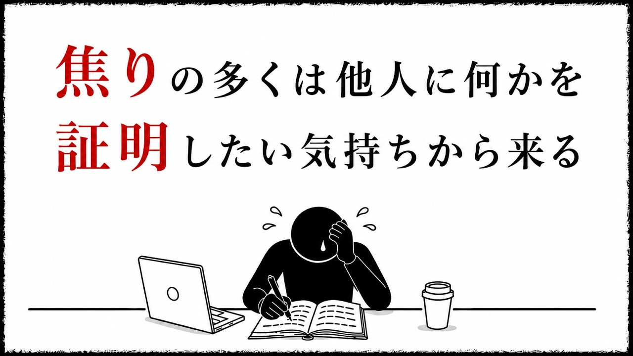 焦りの正体は「時間がない」ではなく「誰かに見せたい」かもしれない