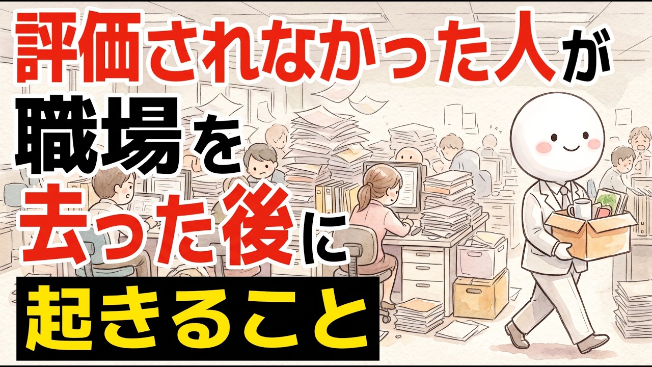 評価されない人が静かに辞めたあと、職場で何が起きるのか