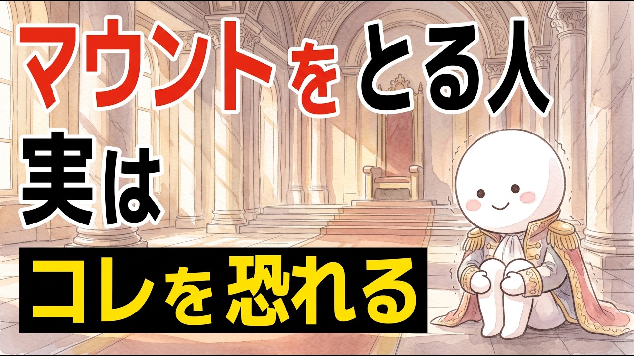 マウントを取る人は何を怖がっている？上に立つ態度の裏にある不安