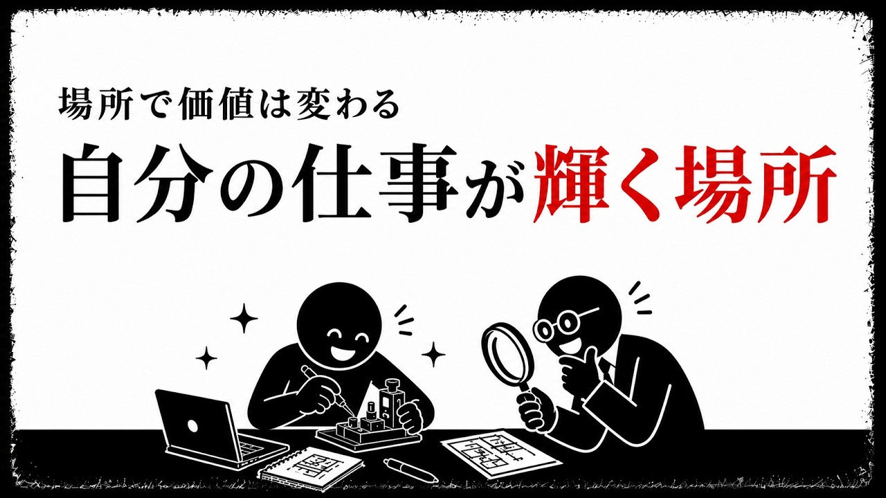「頑張っても評価されない」と感じたときに見直したい、仕事の置き場所という考え方
