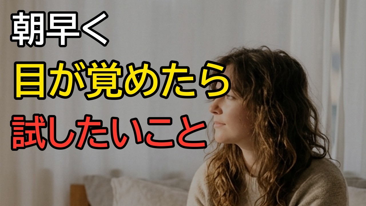 朝早く目が覚めて眠れない方へ 夜中に目が覚めたときの5つの過ごし方